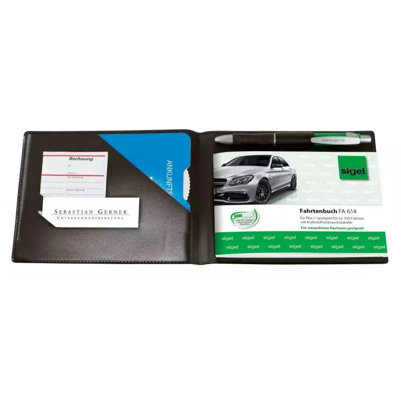Personal Organizer Sigel EF610 Leatherette Plastic Melns
