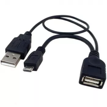 Techly USB 2.0 kabelis OTG A F Micro USB M ar USB 30cm Melns ICOC MUSB-MC2