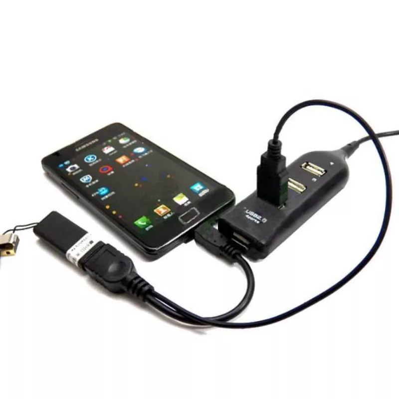 Techly USB 2.0 kabelis OTG A F Micro USB M ar USB 30cm Melns ICOC MUSB-MC2