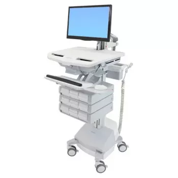 Multivides ratiņi Ergotron StyleView alumīnija pelēkā un baltā krāsā