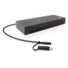 Lenovo ThinkPad Hybrid USB-C ar USB-A doku vadu USB 3.2 Gen 2 Type-C melns