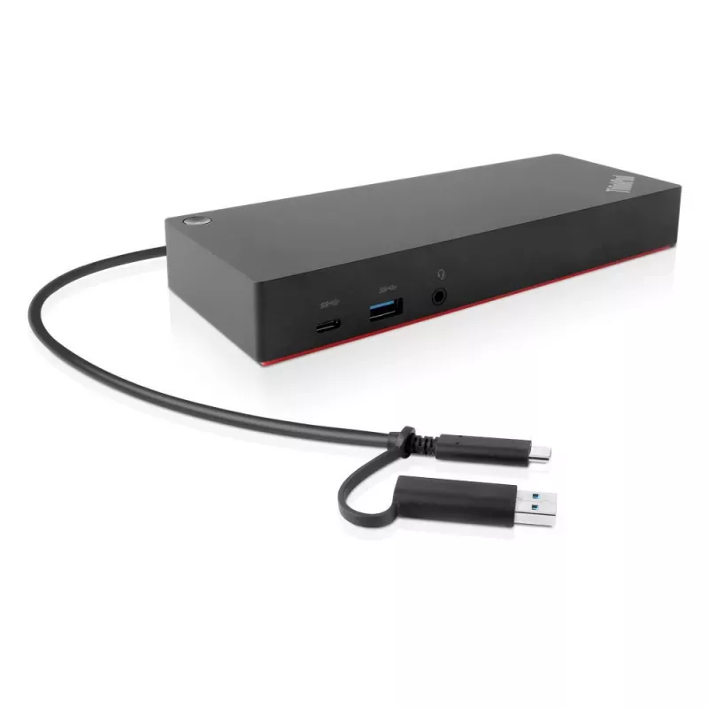 Lenovo ThinkPad Hybrid USB-C ar USB-A doku vadu USB 3.2 Gen 2 Type-C melns