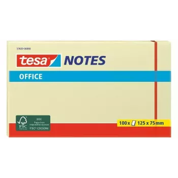 Pašlīmējošo piezīmju papīrs TESA 57655 Taisnstūris Dzeltens