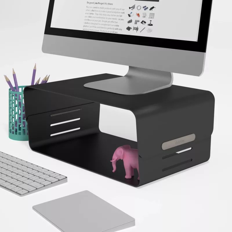 Dataflex Addit Bento® monitora statīvs - regulējams 123, Brīvstāvošs, 20 kg, Augstuma regulēšana, Melns