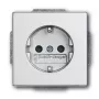 Kontaktligzda Busch-Jaeger 2011-0-3798 CEE 7/3 2P+E 16 A 250 V sudraba, 63×41 mm