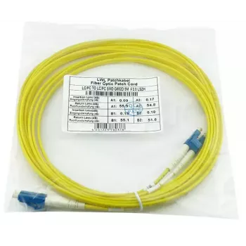 Optisko šķiedru komutācijas kabelis BlueOptics SFP3131BU3MK 3 m OS2 LC–LC dzeltens, 9 µm, pilna dupleksa