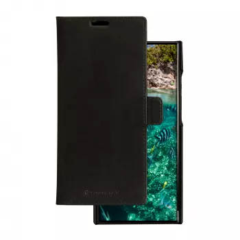 Folio viedtālruņa maciņš dbramante1928 Lynge Samsung Galaxy S23 Ultra — melns, 3 karšu kabatiņas, der 6,8 collu