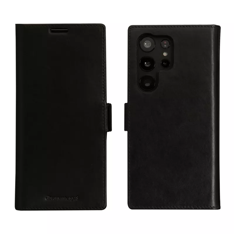 Folio viedtālruņa maciņš dbramante1928 Lynge Samsung Galaxy S23 Ultra — melns, 3 karšu kabatiņas, der 6,8 collu