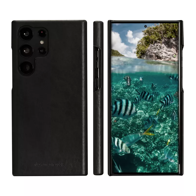 Folio viedtālruņa maciņš dbramante1928 Lynge Samsung Galaxy S23 Ultra — melns, 3 karšu kabatiņas, der 6,8 collu
