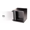 Pie sienas stiprināms statīva skapis EQUIP EWM-06-3030-B 6U, 312 mm platums, 300–330 mm dziļums, melns