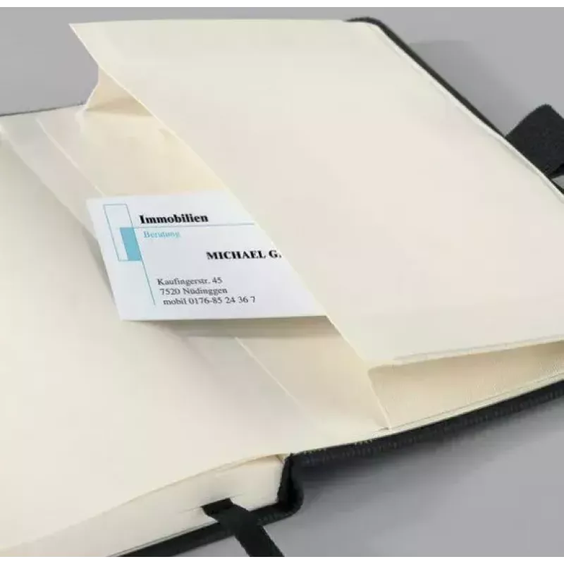 Rakstāmpiezīmju grāmatiņa Sigel CO132 A6 194 lapas Melna