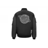 Bomber Jacket ASUS ROG Cosmic Bomber Male Regular Fit Long Sleeve Melns pelēka