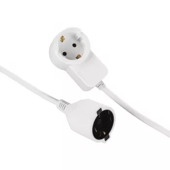 Hama Powerplug strāvas pagarinātājs 3 m 2 maiņstrāvas kontaktligzdas(-u) Iekštelpām Balts