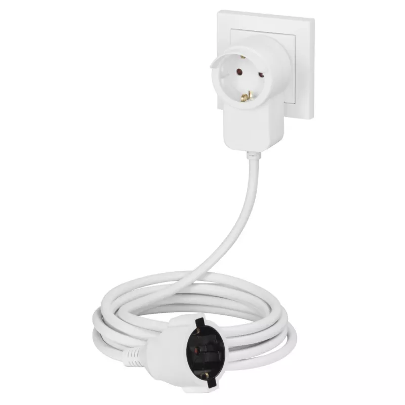 Hama Powerplug strāvas pagarinātājs 3 m 2 maiņstrāvas kontaktligzdas(-u) Iekštelpām Balts