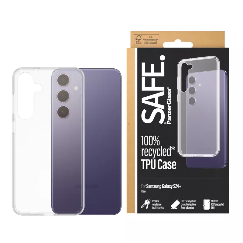 PanzerGlass SAFE. by ® TPU vāciņš Samsung Galaxy S24+ | Caurspīdīgs