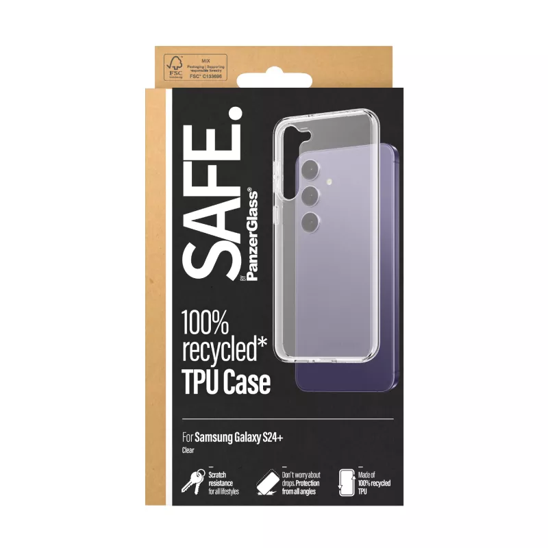 PanzerGlass SAFE. by ® TPU vāciņš Samsung Galaxy S24+ | Caurspīdīgs