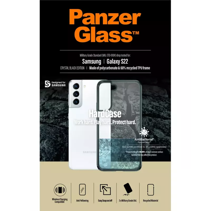 HardCase vāciņš PanzerGlass Samsung Galaxy S22 caurspīdīgs