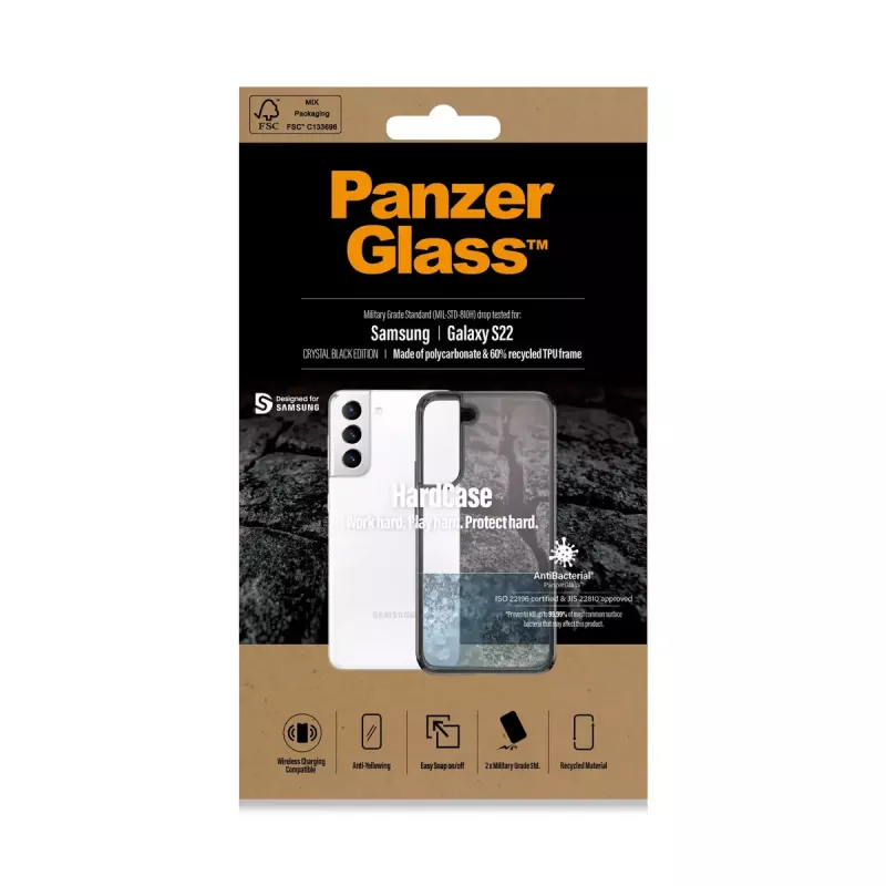 HardCase vāciņš PanzerGlass Samsung Galaxy S22 caurspīdīgs