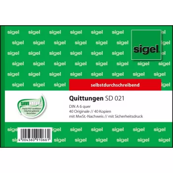 Biznesa veidlapa Sigel SD021 zaļa A6 Q