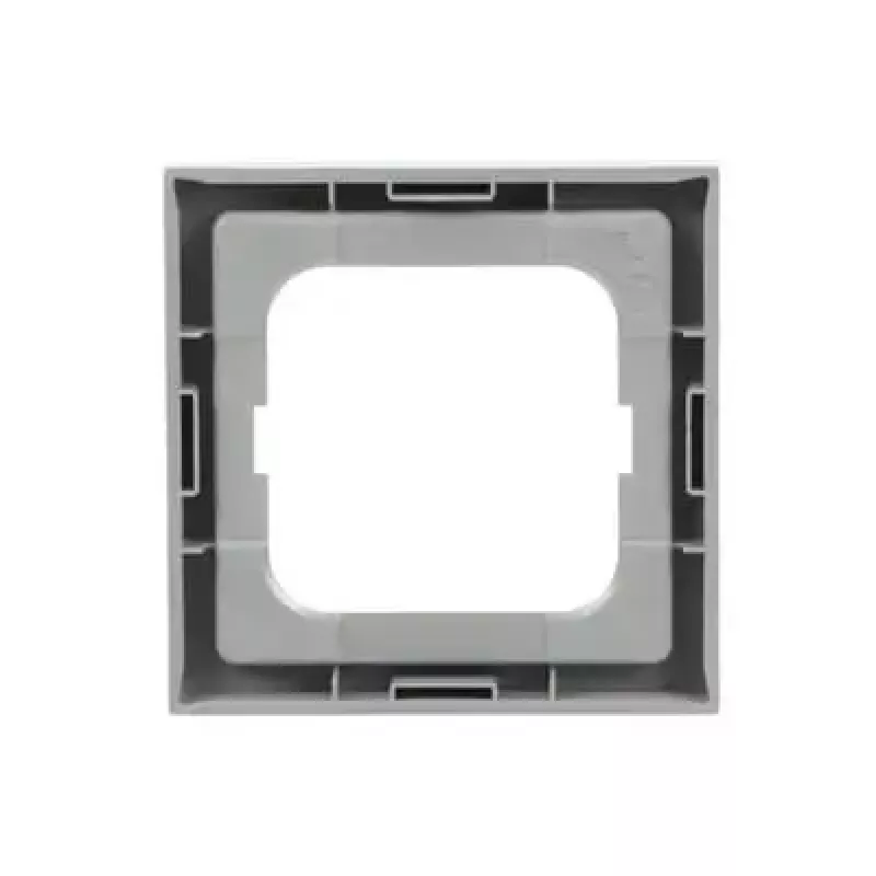Sienas kontaktligzdas pārsegs Busch-Jaeger 1721-183K Sudraba — termoplastiska, bezskrūvju, 80×80 mm, 11 mm