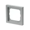 Sienas kontaktligzdas pārsegs Busch-Jaeger 1721-183K Sudraba — termoplastiska, bezskrūvju, 80×80 mm, 11 mm