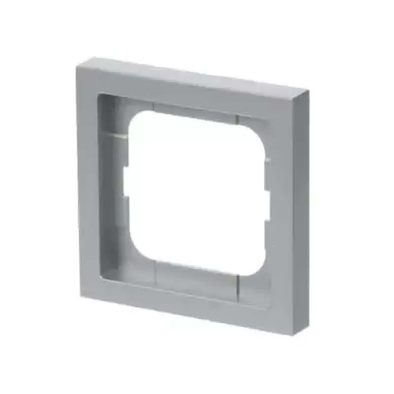Sienas kontaktligzdas pārsegs Busch-Jaeger 1721-183K Sudraba — termoplastiska, bezskrūvju, 80×80 mm, 11 mm