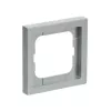 Sienas kontaktligzdas pārsegs Busch-Jaeger 1721-183K Sudraba — termoplastiska, bezskrūvju, 80×80 mm, 11 mm
