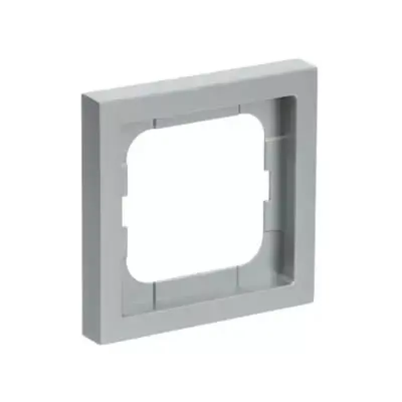 Sienas kontaktligzdas pārsegs Busch-Jaeger 1721-183K Sudraba — termoplastiska, bezskrūvju, 80×80 mm, 11 mm