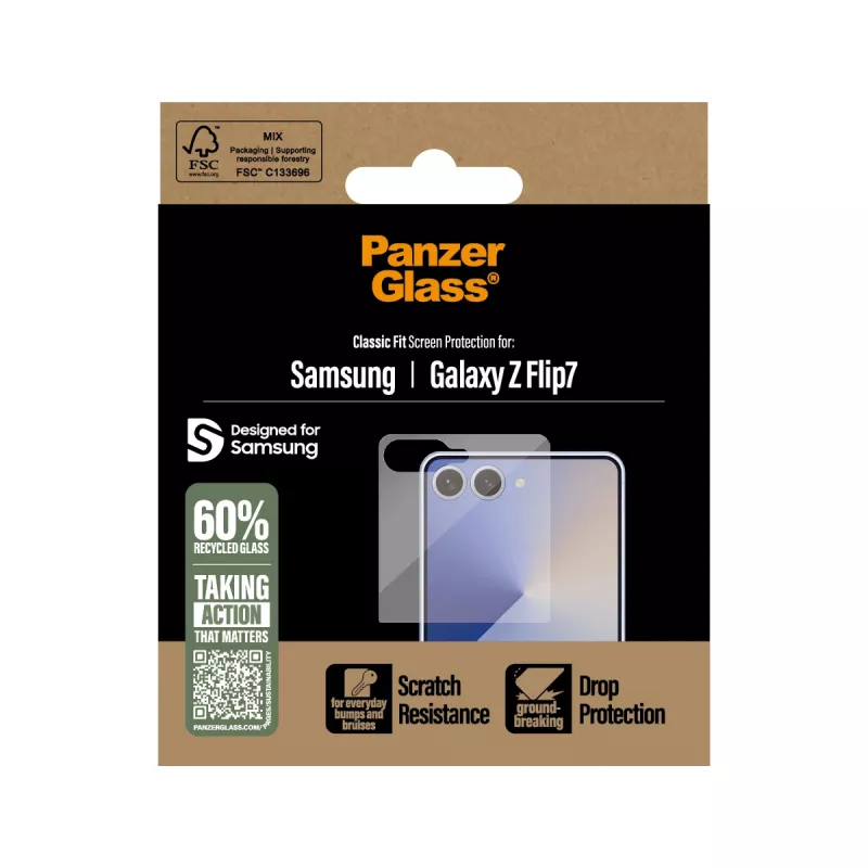 PanzerGlass® ekrāna aizsargs Samsung Galaxy Z Flip7 | Classic Fit