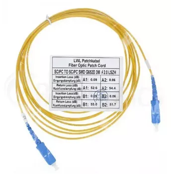 Optisko šķiedru kabelis BlueOptics SFP2222BU20MK SC G.657.A1 20 m Zils