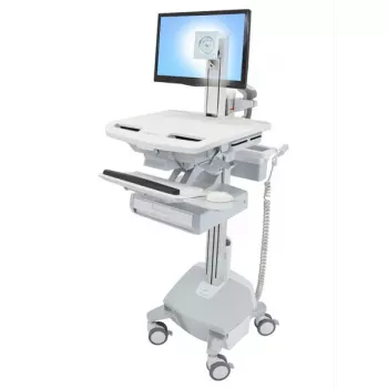 Multivides ratiņi Ergotron StyleView alumīnija pelēkā un baltā krāsā