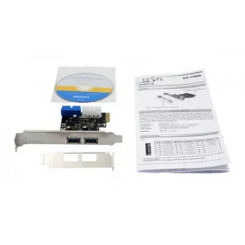 EXSYS EX-11049 Iekšējais USB 3.2 Gen 1 PCIe adapteris Melns Sudrabains