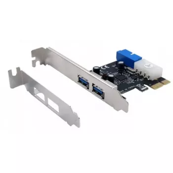 EXSYS EX-11049 Iekšējais USB 3.2 Gen 1 PCIe adapteris Melns Sudrabains