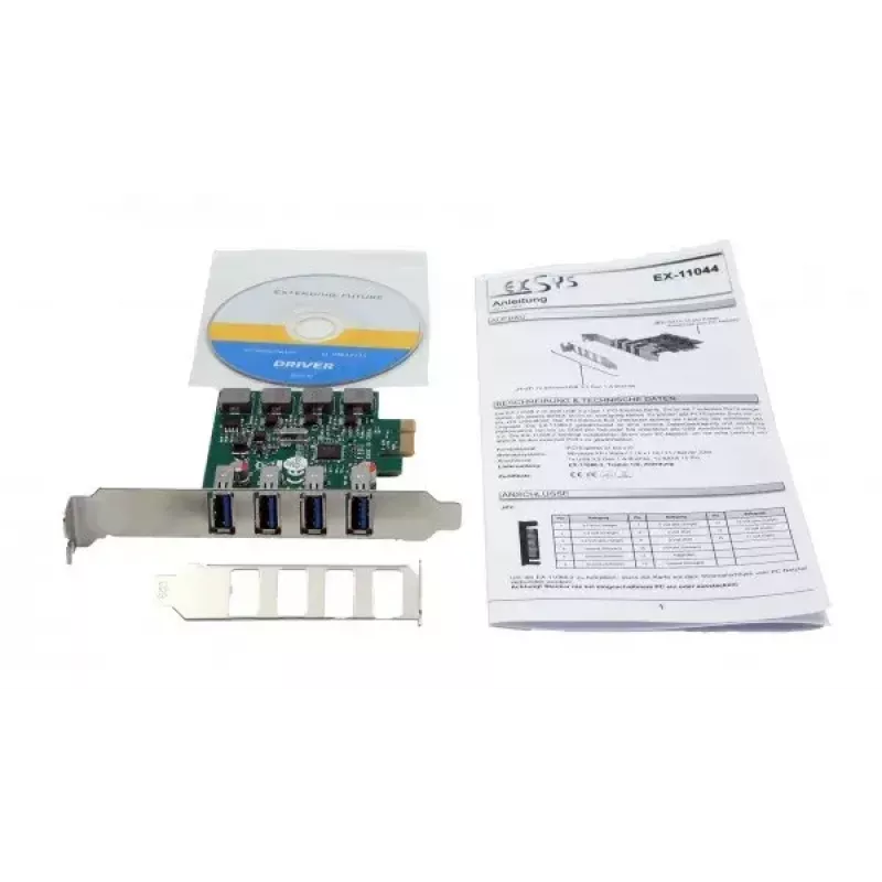 Iekšējais USB 3.2 Gen 1 adapteris EXSYS EX-11044 PCIe VIA VL805