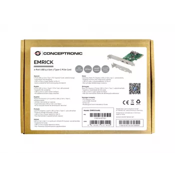 Conceptronic EMRICK 2 portu USB 3.2 Gen 2 Type-C PCIe karte, pašbarota