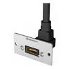 HDMI kontaktligzda Kindermann 90° pelēka melna