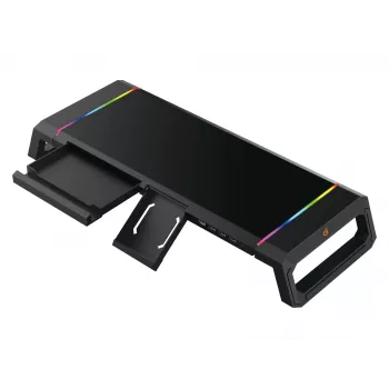Conceptronic THORNE ERGO spēļu monitora statīvs, brīvi stāvošs, 10 kg, melns