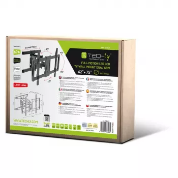 Techly ICA-PLB-473 TV stiprinājums/statīvs 190,5 cm (75 collas) Melns