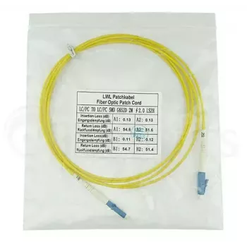 BlueOptics SFP2121BU1MK InfiniBand optiskais šķiedras kabelis 1 m LC dzeltens