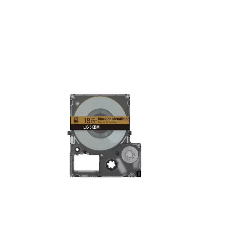 Uzlīmju lente Epson LK-5SBM melna sudraba termiskā pārnese 1,8 cm