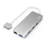 Hama 00200133 portatīvā datora dokstacija/porta replikators USB 3.2 Gen 1 (3.1 Gen 1) Type‑C Sudraba, Balta