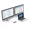 Hama 00200133 portatīvā datora dokstacija/porta replikators USB 3.2 Gen 1 (3.1 Gen 1) Type‑C Sudraba, Balta