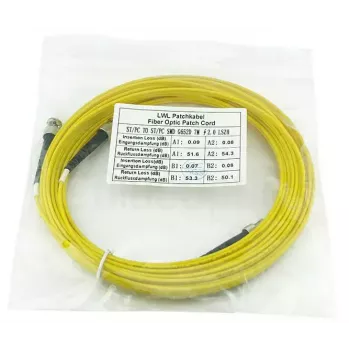 Optiskās šķiedras kabelis BlueOptics SFP3333BU0.5MK 0,5 m ST Dzeltens G.657.A1