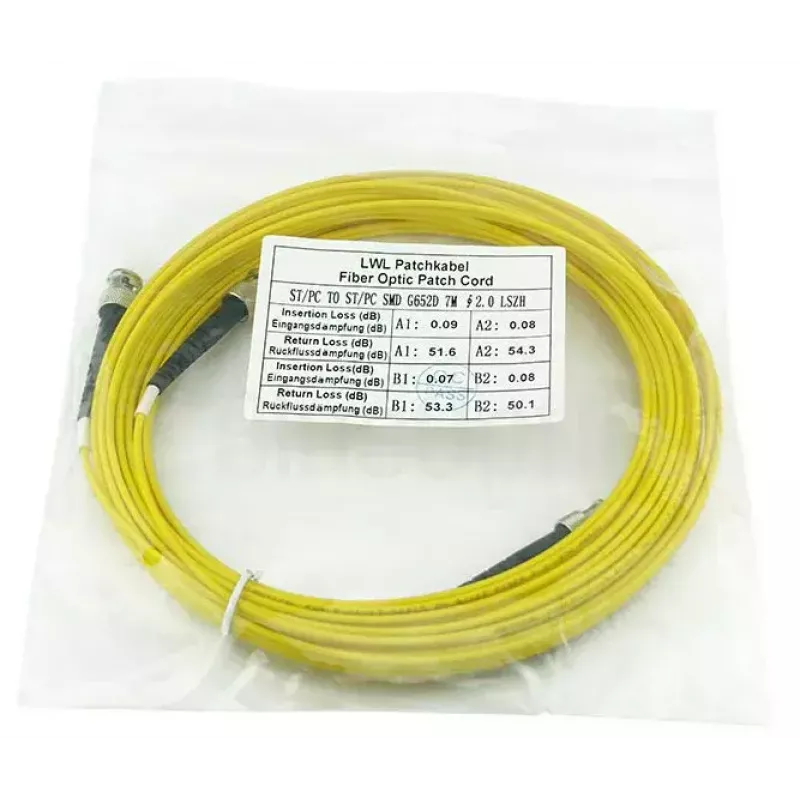 Optiskās šķiedras kabelis BlueOptics SFP3333BU0.5MK 0,5 m ST Dzeltens G.657.A1