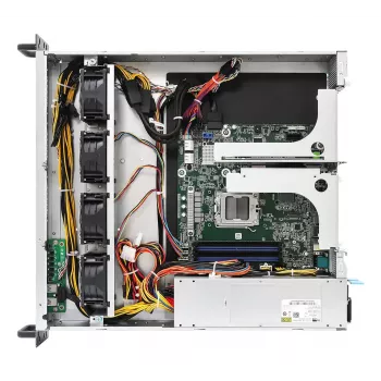 Servera barebone ASRock 2U1G-B650 statīvā 2U, AMD B650 mikroshēmojums, LGA 1718, 2×2,5 collu nodalījumi, 1000 W PSU, DDR5, Aspeed AST2600, 5×USB-A, Gigabit Ethernet