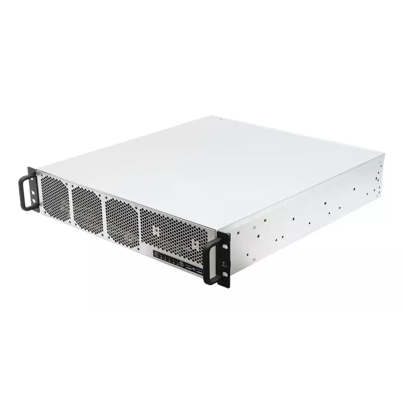 Servera barebone ASRock 2U1G-B650 statīvā 2U, AMD B650 mikroshēmojums, LGA 1718, 2×2,5 collu nodalījumi, 1000 W PSU, DDR5, Aspeed AST2600, 5×USB-A, Gigabit Ethernet