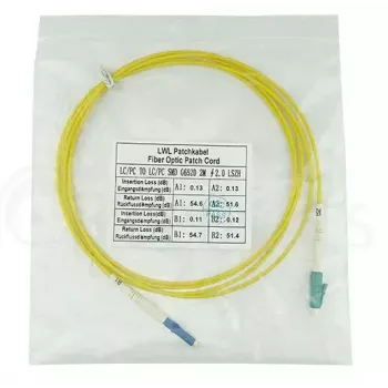 Optiskās šķiedras kabelis BlueOptics SFP2121BU2MS LC G.657.A1 2 m Dzeltens