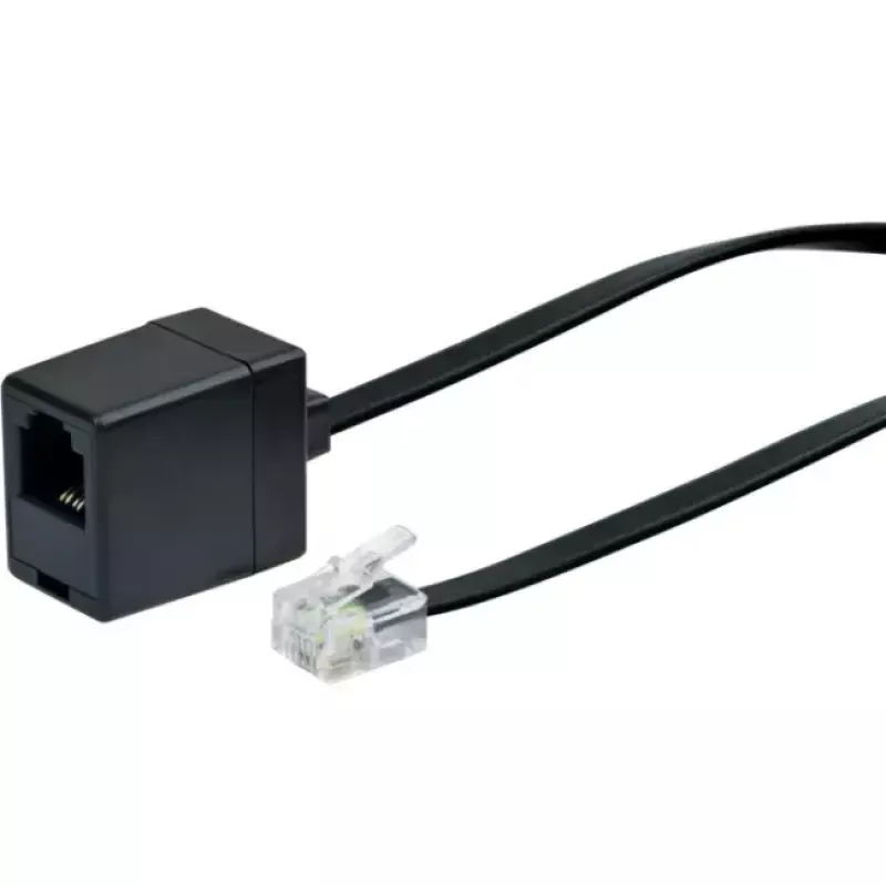 Tīkla kabelis Schwaiger 10m RJ-11 - RJ-11 Melns