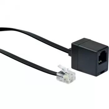 Tīkla kabelis Schwaiger 10m RJ-11 - RJ-11 Melns