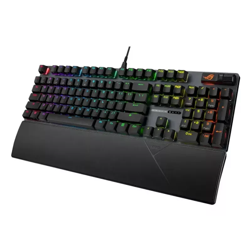 Mehāniskā spēļu tastatūra ASUS ROG Strix Scope II X — Pilnizmēra, USB, RGB, Šveices izkārtojums, Melna